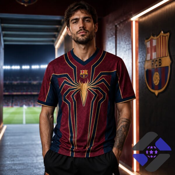 FC Barcelona Spider-Man Crossover Soccer Jersey