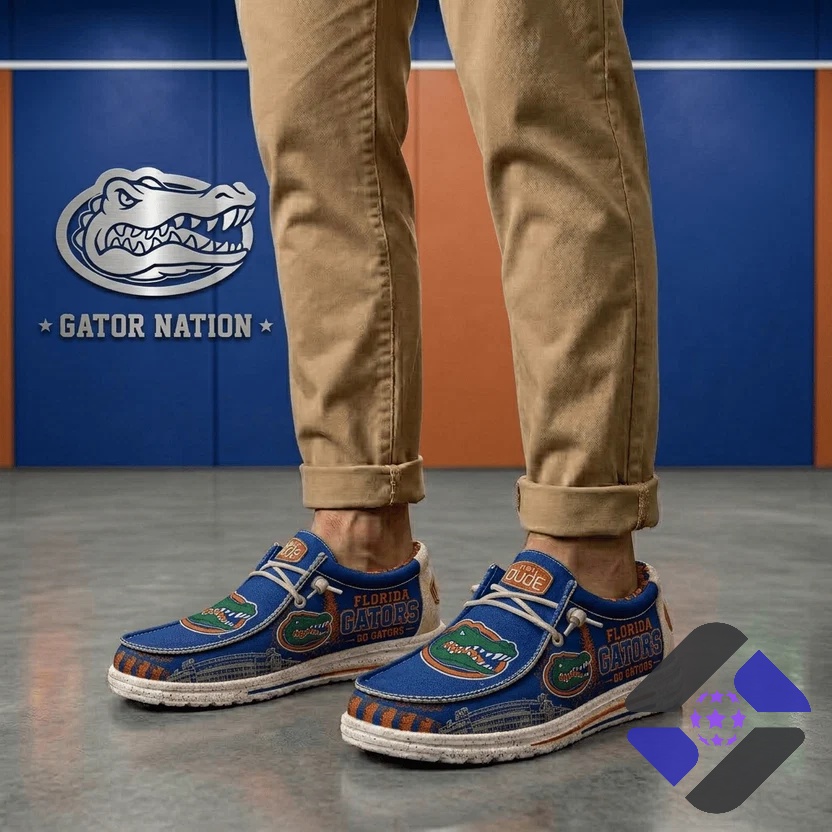 Florida Gators Ben Hill Griffin Stadium Dude Slip-on Shoes