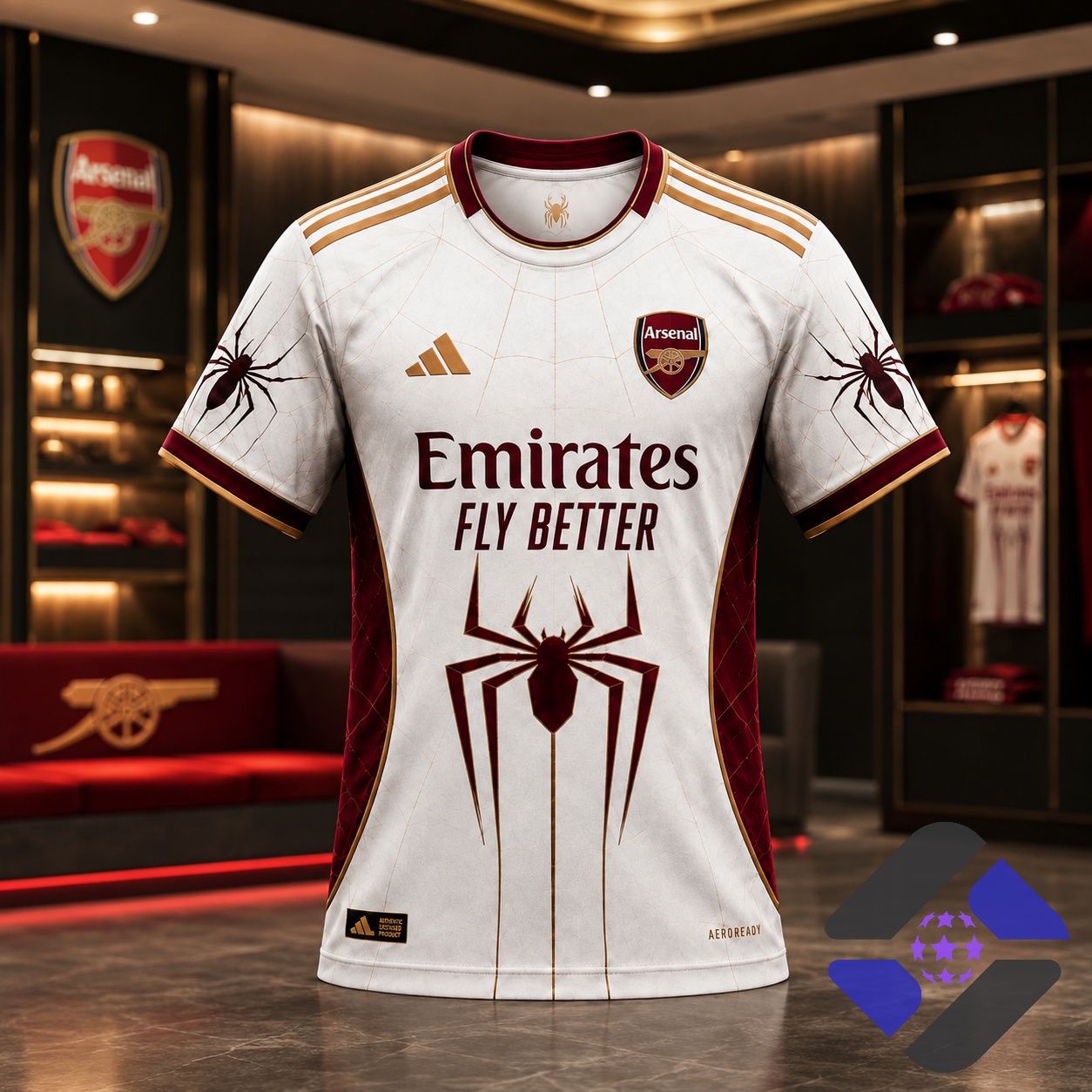 Arsenal Football Club Spider-Man Themed Football Jersey