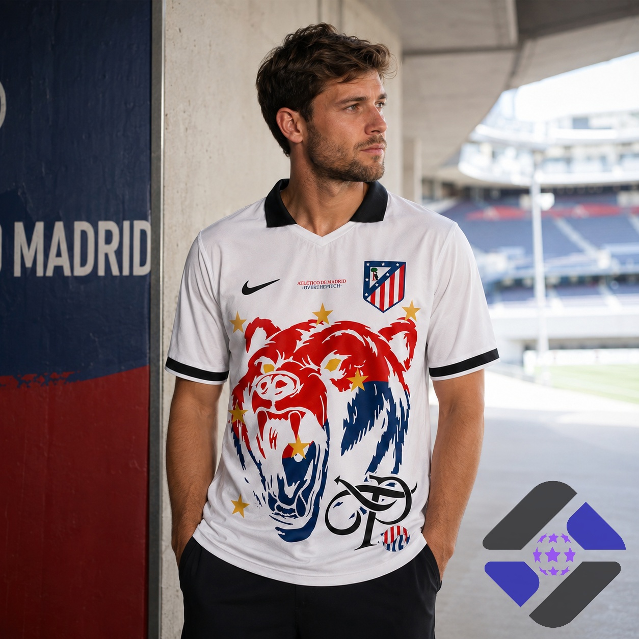 Atlético de Madrid Overthepitch Bear Graphic Football Jersey