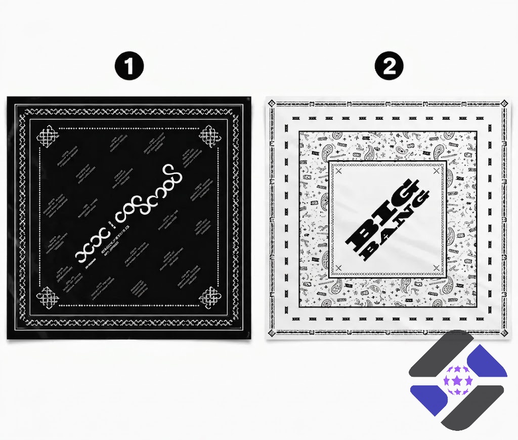 Big Bang World Tour In Goyang 2026 Paisley Bandana - close-up of white headband with 'BIG BANG' text