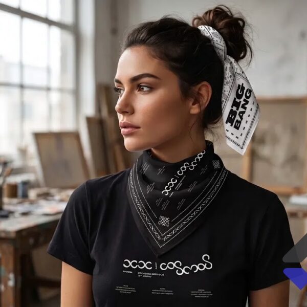 Big Bang World Tour In Goyang 2026 Paisley Bandana - detailed view of black face covering and white headband