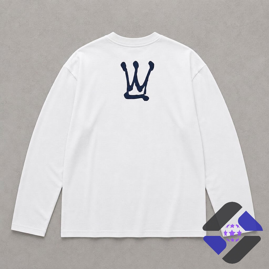 BTS Jungkook Calvin Klein CKJK EST.2026 Long Sleeve T-Shirt - close-up on chest logo