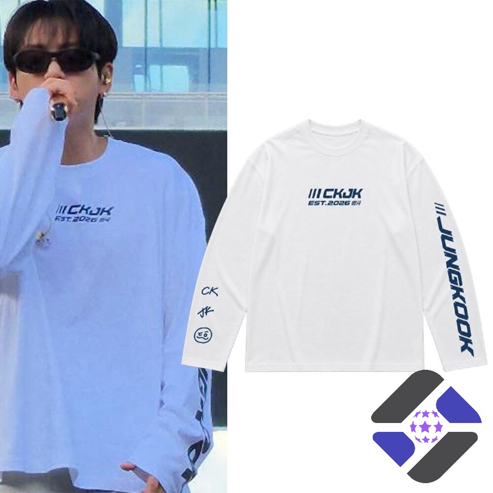 BTS Jungkook Calvin Klein CKJK EST.2026 Long Sleeve T-Shirt – Worn by Jungkook on stage BTS Jungkook Calvin Klein CKJK EST.2026 Long Sleeve T-Shirt - worn by Jungkook on stage