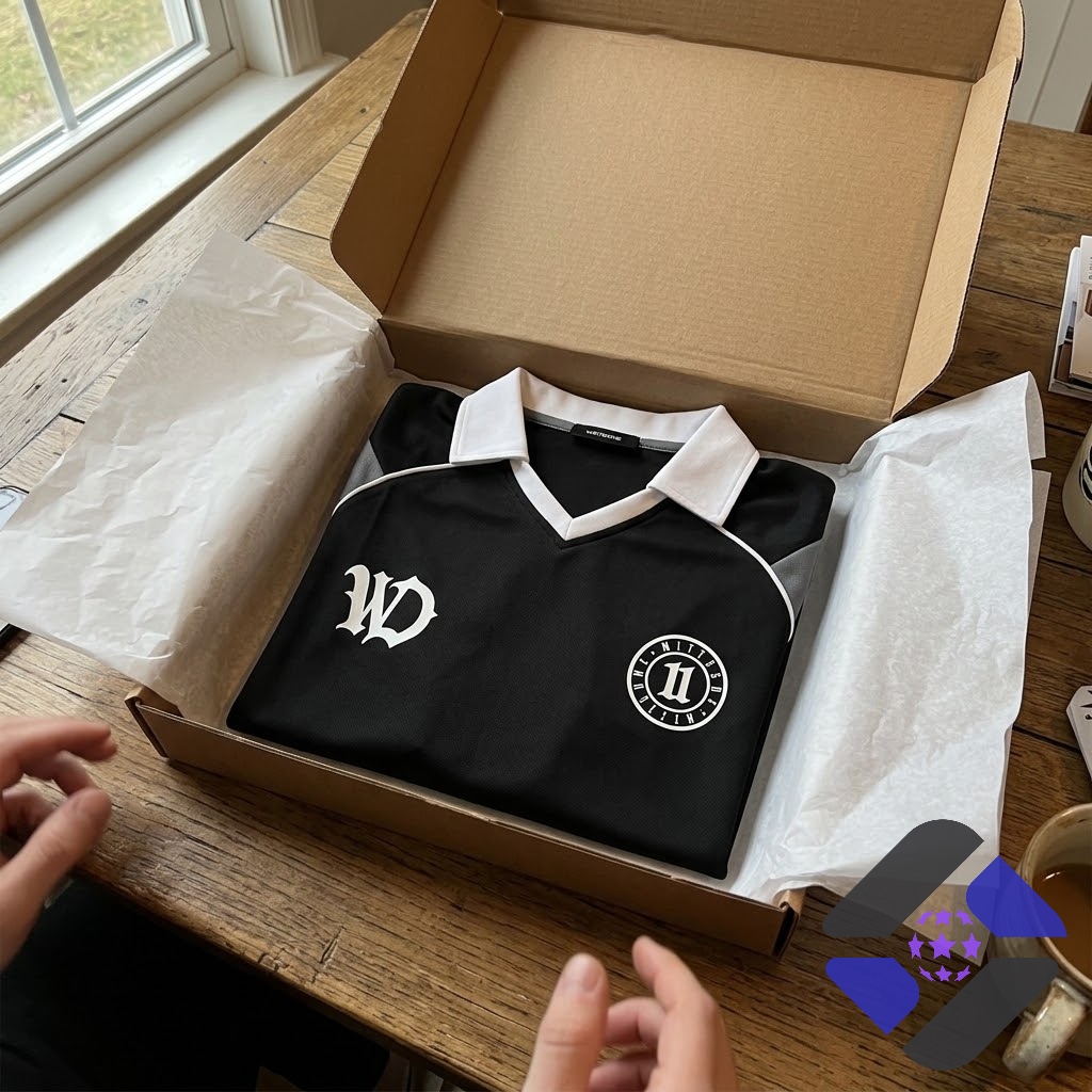 We11done Ramuntae Foxborough Football Jersey - worn by person in stadium