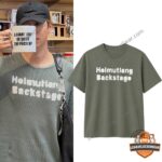 BTS Namjoon Helmutlang Backstage T-Shirt - worn by model and flat lay display