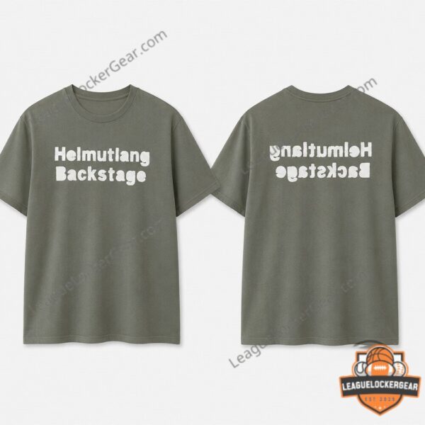 BTS Namjoon Helmutlang Backstage T-Shirt - close-up of the printed text on the shirt