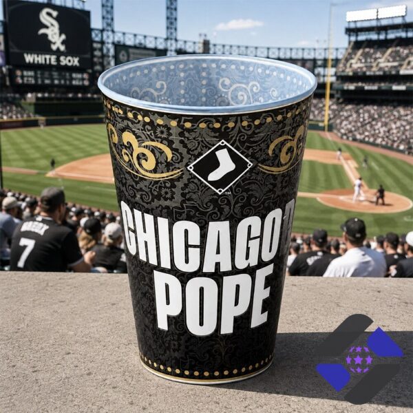Chicago White Sox Pope Glass Cup Giveaway 2026 - full view on stadium ledge
