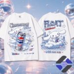 Cinnamoroll Pepsi Cream Soda Float Cloud Club T-Shirt - full front and back view