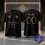 Clair Obscur Expedition 33 Jersey Shirt - front and back view