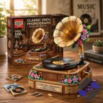 Classic Vinyl Phonograph Collector's Edition Melodies & Memories Building Block Brick Set - full set with box