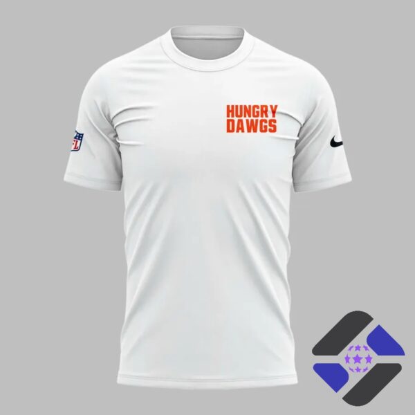 Cleveland Browns Hungry Dawgs T-Shirt - back view with helmet and team name