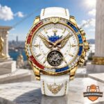 Cody Rhodes American Nightmare Crown Wings Skull Watch - full front view
