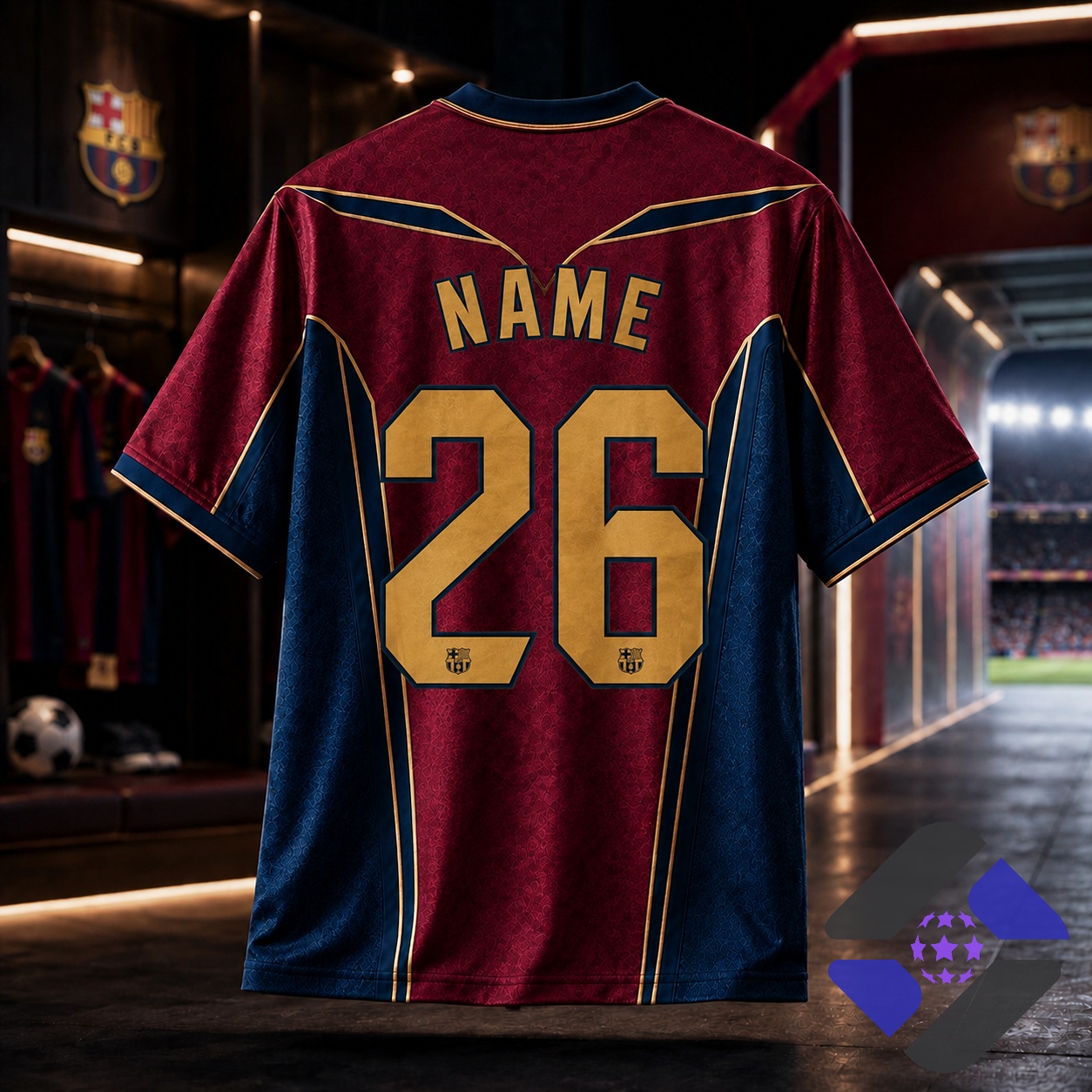 FC Barcelona Spider-Man Crossover Soccer Jersey - Detail View