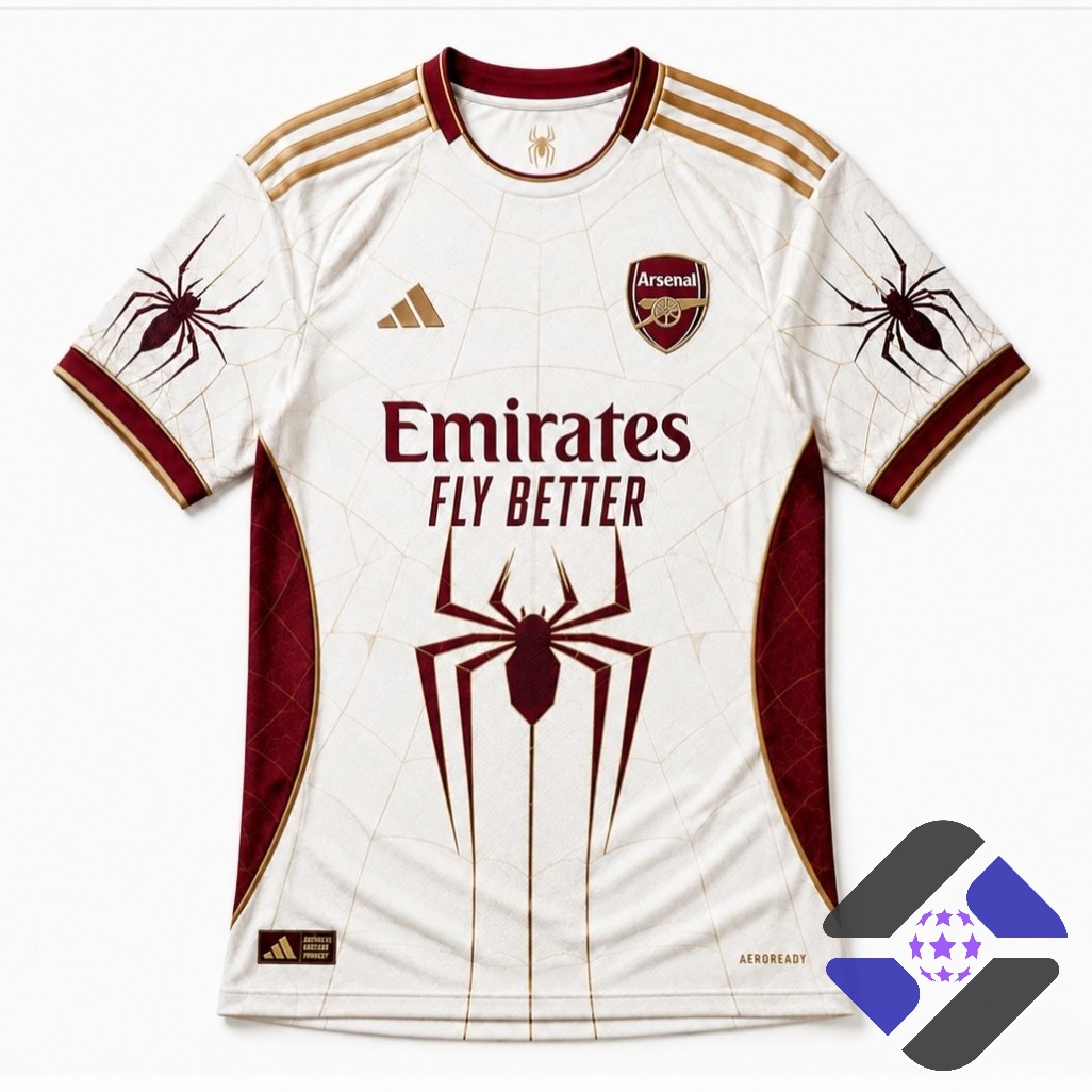 Arsenal Football Club Spider-Man Themed Football Jersey