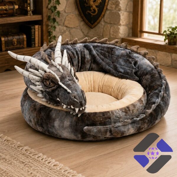 Game of Thrones Paw of Thrones Dragon Pet Bed - full product view in a room