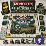 Green Bay Packers 2026 Monopoly Board Game - overall view of game components