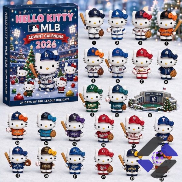 Hello Kitty Major League Baseball Advent Calendar 2026 - full product display