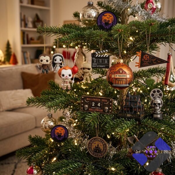 Horror Movies Halloween 2026 Advent Calendar - box with patches, ornament, and countdown
