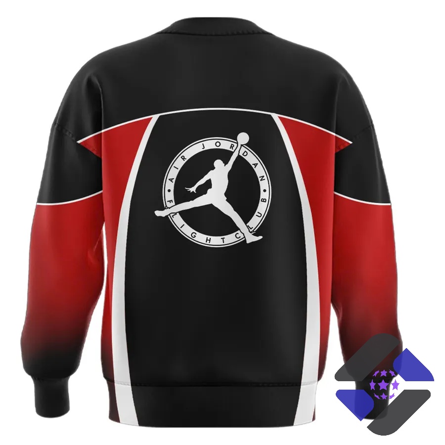Jalen Hurts Air Jordan Flight Club Sweatshirt - Jalen Hurts wearing the black and red top