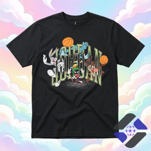 Looney Tunes Space Jam Jordan Basketball T-Shirt - full front view