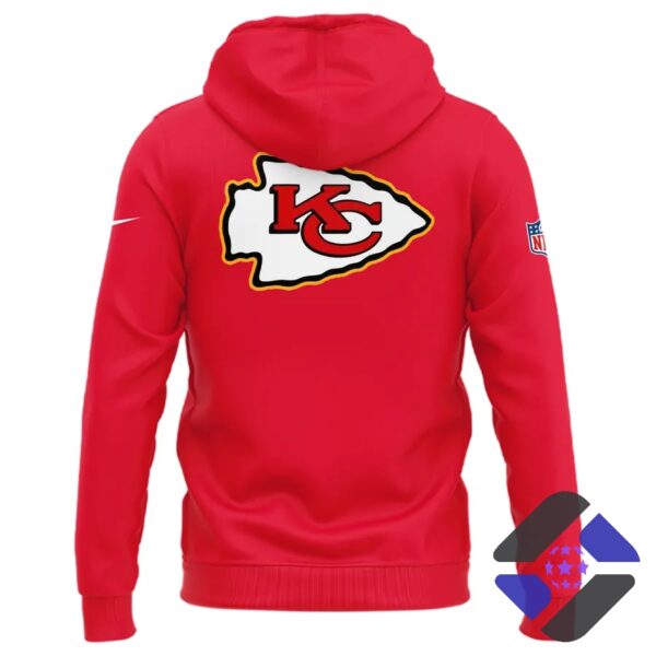 Kansas City Chiefs How 'Bout Those Hoodie - back and front views of red hoodie