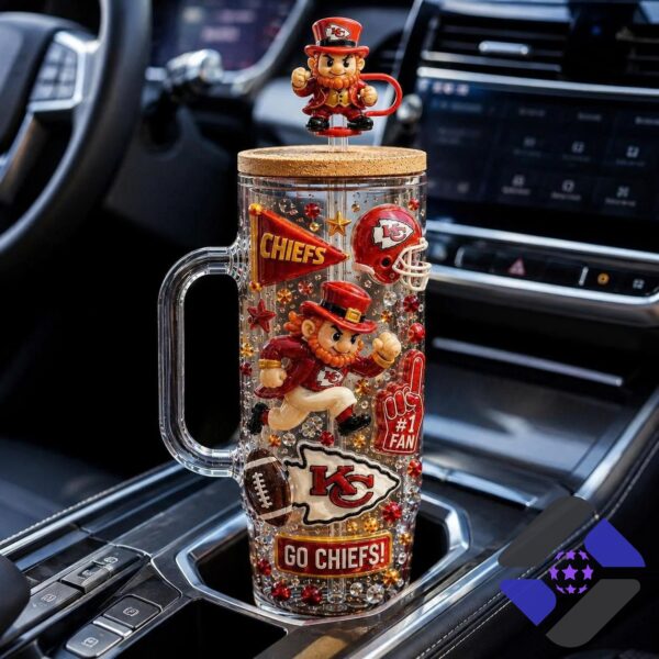 Kansas City Chiefs Leprechaun Football Fan Tumbler - photo 2