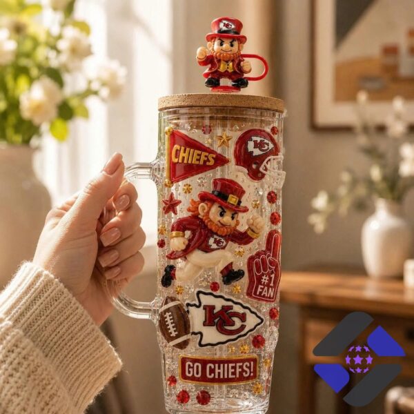 Kansas City Chiefs Leprechaun Football Fan Tumbler - photo 3