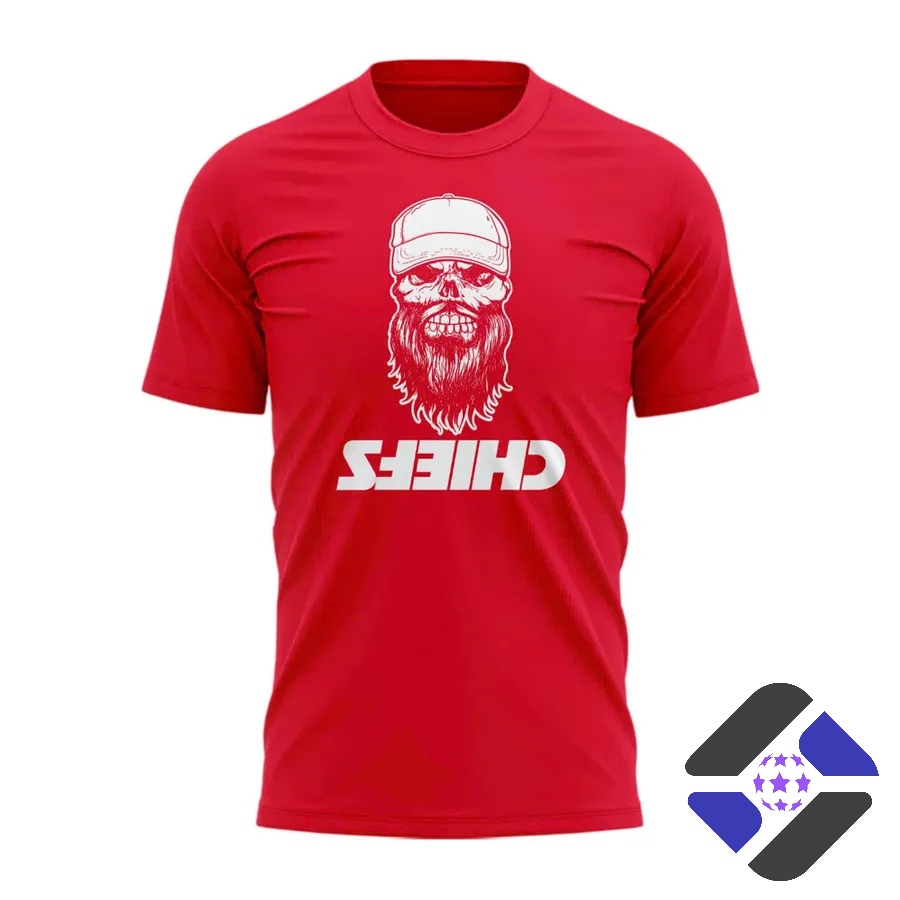 Kansas City Chiefs Luke Combs Skull Beard T-Shirt - photo 2