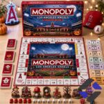 Los Angeles Angels Halloween 2026 Monopoly Board Game - full product display with game board, box, and