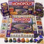 Louisiana State University Raising Canes Monopoly Board Game - complete set laid out