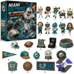 Miami Dolphins 60th Anniversary 1966-2026 Advent Calendar - full collection display