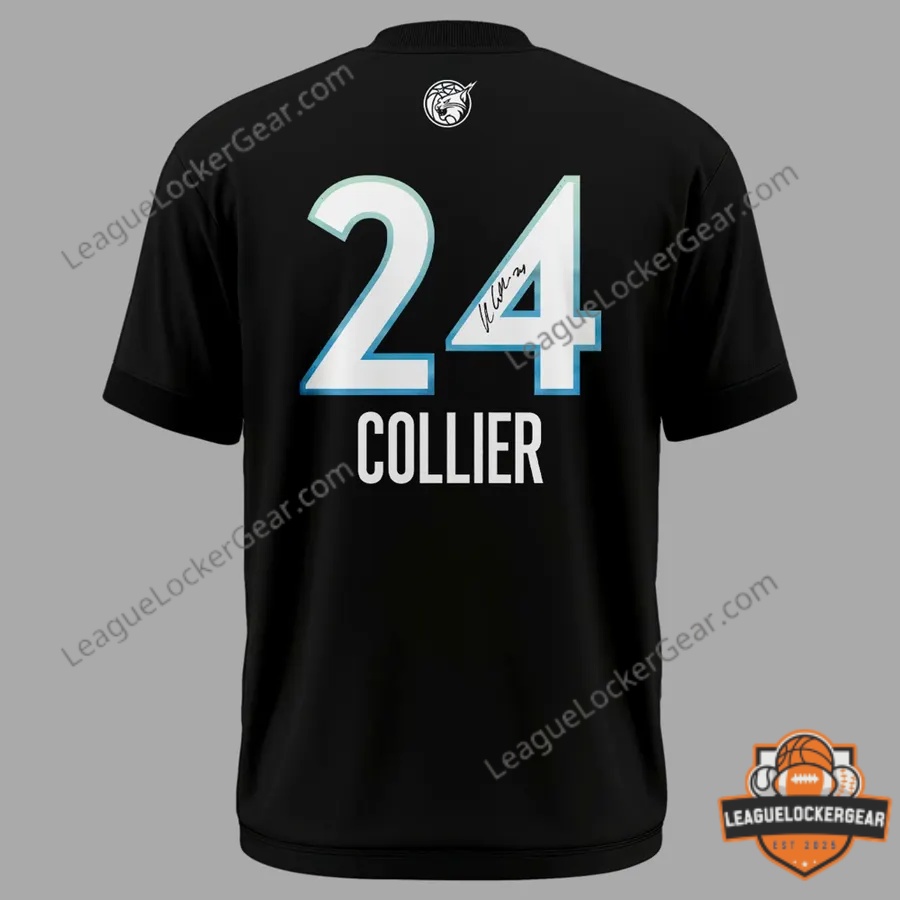 Minnesota Lynx Napheesa Collier Queen of the Court T-Shirt - back design close-up with players wearing it