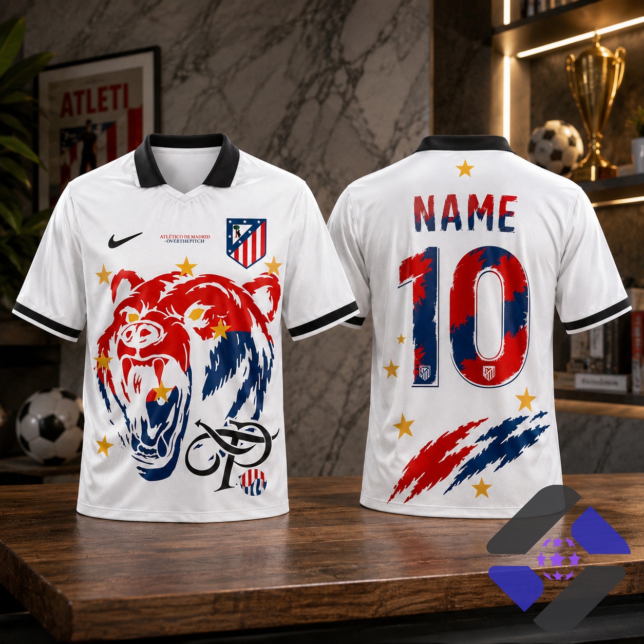 Atlético de Madrid Overthepitch Bear Graphic Football Jersey