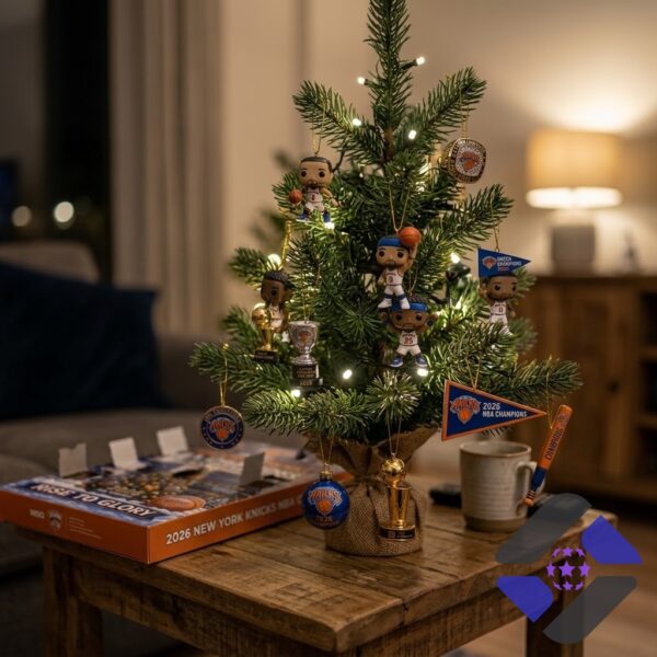 New York Knicks NBA Champions 2026 Advent Calendar box front with Funko Pops
