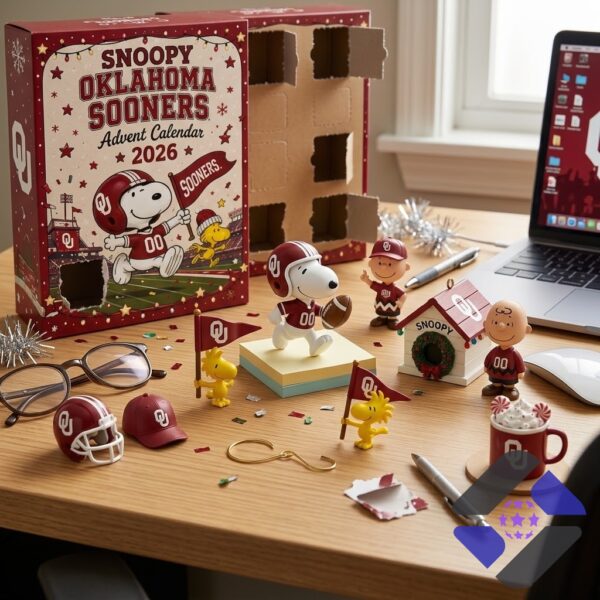 Oklahoma Sooners Advent Calendar 2026 - bottom section with figures 9 through 24