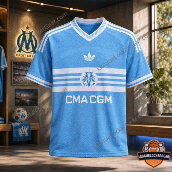 Olympique de Marseille 2027-28 Season Away Adidas Football Jersey - full front view