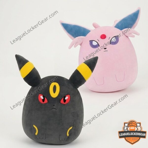 Pokemon Espeon Umbreon Squishmallows Plush Toy - close-up of the black Umbreon