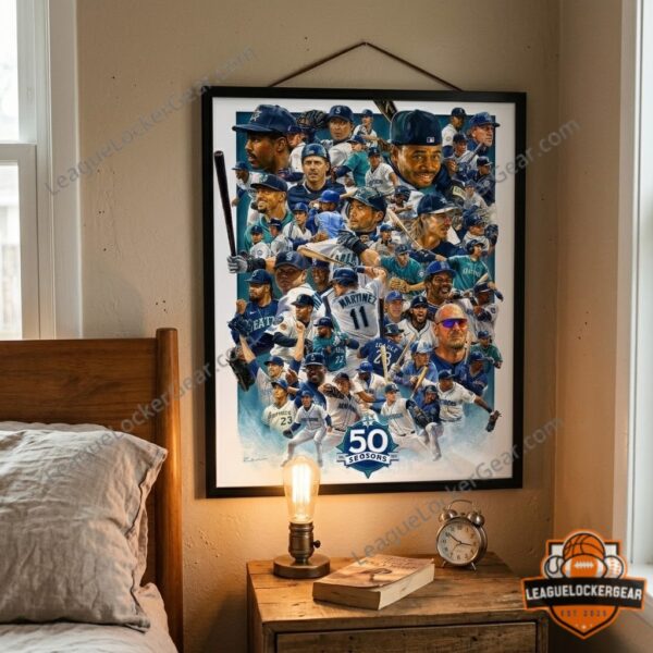 Seattle Mariners 50 Seasons Poster - photo 2