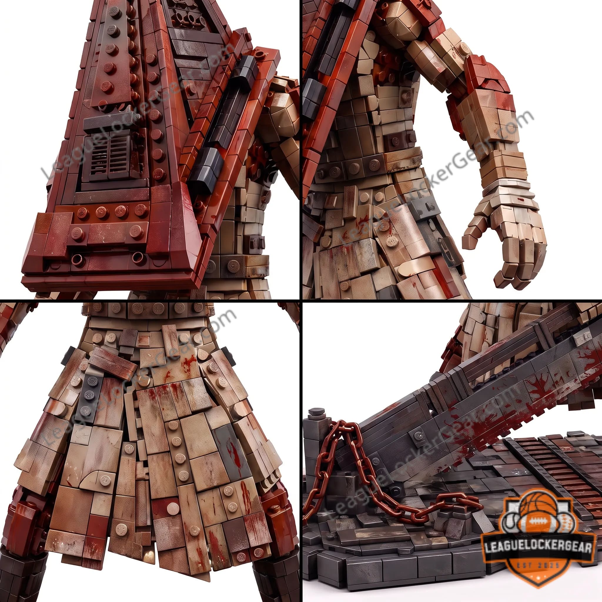 Silent Hill Pyramid Head The Rusty Executioner Building Set - upper body and helmet close-up