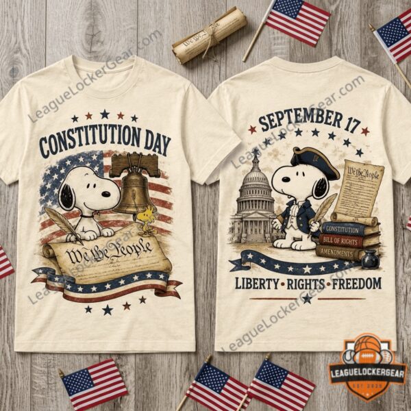 Snoopy Constitution Day September 17 T-Shirt - photo 6