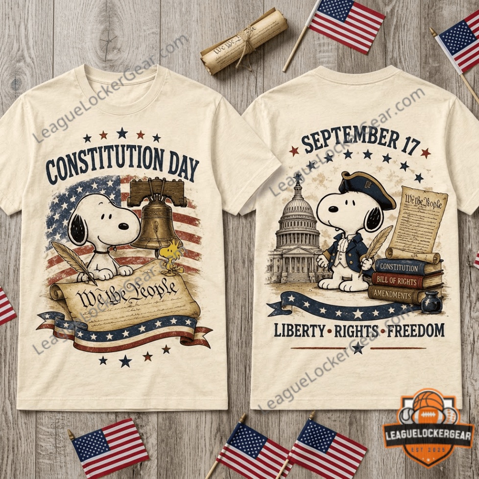 Snoopy Constitution Day September 17 T-Shirt - photo 6