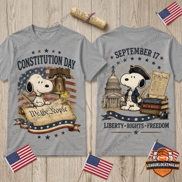 Snoopy Constitution Day September 17 T-Shirt - photo 7