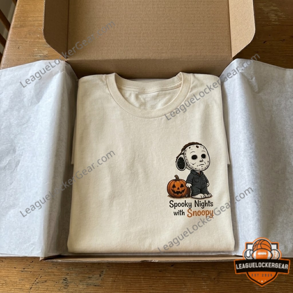 Snoopy Michael Myers Spooky Nights in Haddonfield T-Shirt - photo 2