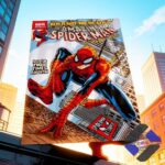 Spider-Man Brand New Day Comic Cover Poster Blanket - full graphic displayed outdoors