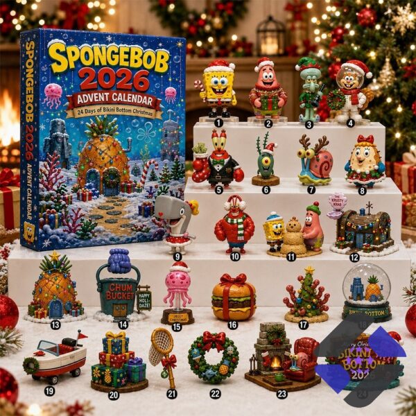 SpongeBob SquarePants 2026 Advent Calendar Christmas Collectibles - photo 2