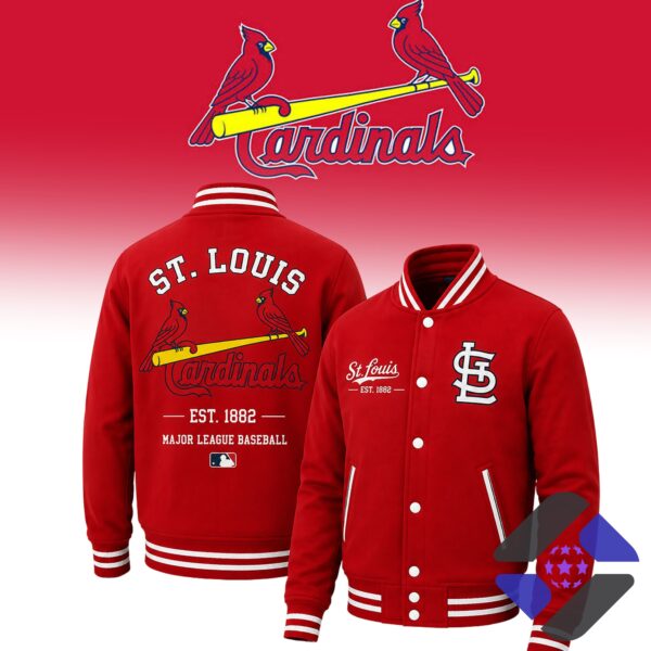 St. Louis Cardinals Established 1882 Baseball Jacket - front and back display