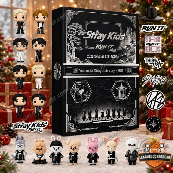 Stray Kids RUN IT 2026 Special Collection Advent Calendar - full set display