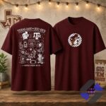 Texas A&M Aggies Buc-ee's A Match Made In Texas T-Shirt - full front and back display