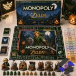 The Legend of Zelda Monopoly Board Game - full setup with box, board, and pieces